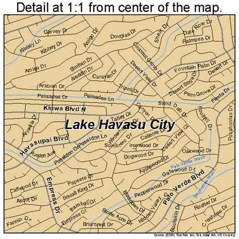 Lake Havasu City Arizona Street Map 0439370