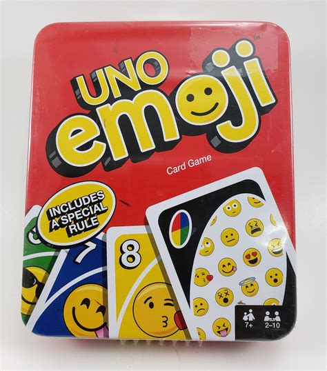 Mattel UNO emoji Card Game in A Tin | Etsy