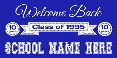 Welcome Back Class Reunion Banner | Etsy | Class reunion, Welcome back ...