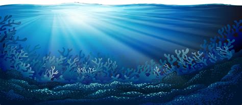 Underwater ocean scene background 1337986 Vector Art at Vecteezy