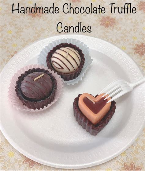 Chocolate Candles Handmade Chocolate Truffle Candles | Etsy