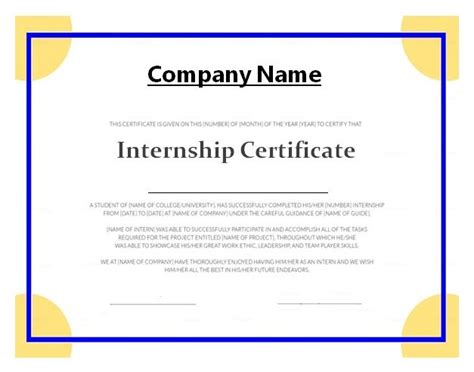 Internship Certificate Templates | 7+ Free Printable Word & PDF Formats | Certificate templates ...