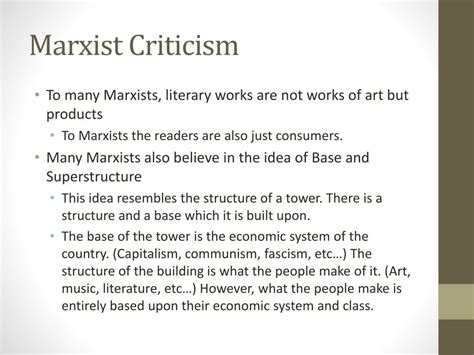 PPT - Marxist Criticism PowerPoint Presentation, free download - ID:3169832