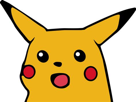 Pikachu Surprised Pikachu Transparent Background Png Meme Transparent ...