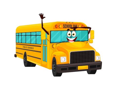 Premium Vector | Cartoon cute school bus character transportation