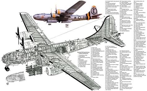 B-29 Superfortress cutaway | Vintage aircraft, Wwii aircraft, Aircraft