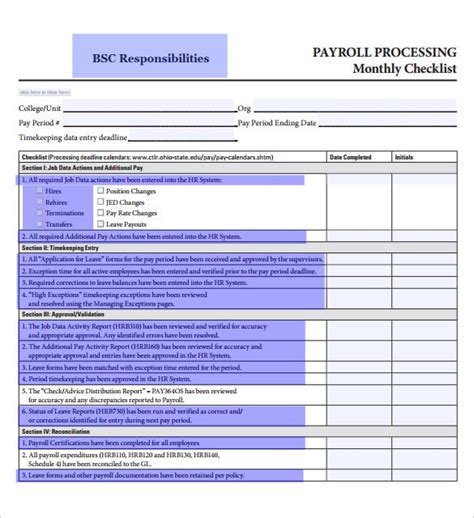 Payroll Report Template Excel | PDF Template