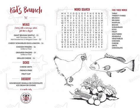 Menu at Table 23 pub & bar, Tallahassee