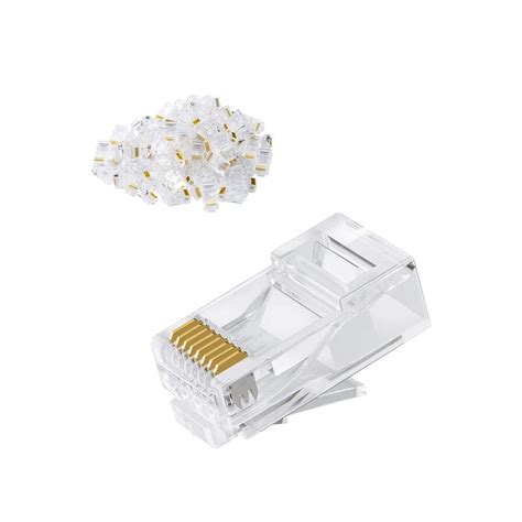 Buy CableCreation Cat6 RJ45 Ends, 100-PACK Cat6 Connector, Cat6 / Cat5e RJ45 Connector, Ethernet ...