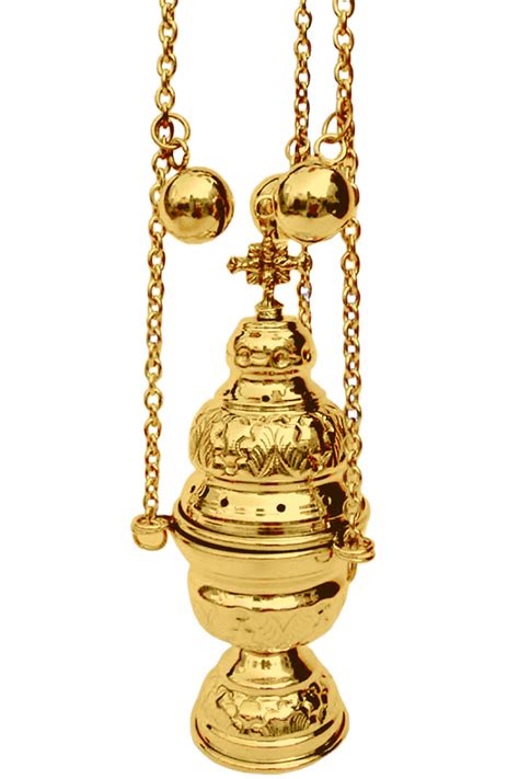 Church censer 12 bells incense burner thurible polished brass 20cm