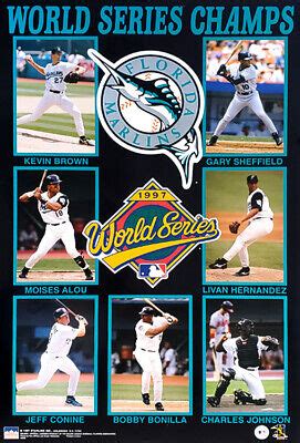 Florida Marlins 1997 World Series Champions Official MLB 22x34 POSTER ...