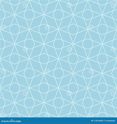 Light Blue Geometric Ornament. Seamless Pattern Stock Vector - Illustration of background, paper ...