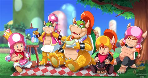 Koopa family picnic by HamsterGirlTheHamster