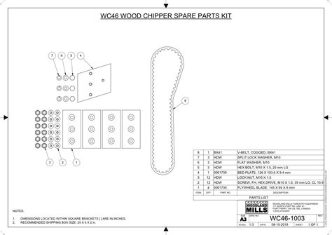 WC46 Wood Chipper Spare Parts Kit | Maintenance Made Easy | Woodland ...