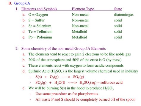 PPT - Periodic Properties: Groups 5A, 6A, and 7A Group 5A Elements and Symbols Element Type ...