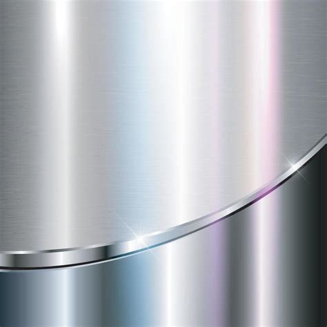 Silver metallic background, 3D elegant chrome brushed metal texture ...