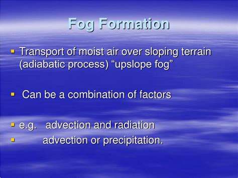 PPT - Fog Formation PowerPoint Presentation, free download - ID:3565735