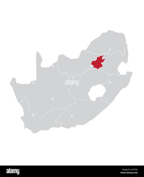 Map of Gauteng, South Africa Stock Photo - Alamy