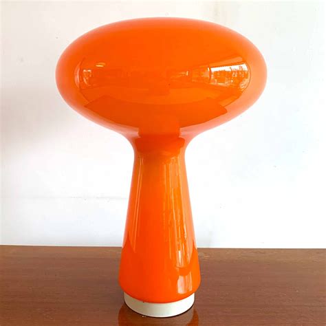 Orange glass table lamp, 1960s | #151913