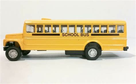 Die Cast Metal Toy School Bus 5 1/2" Long Yellow Diecast Pull Back N Go Action #Unbranded | Toy ...