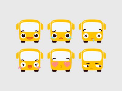 Bus Emoji by WenjingLiu - Dribbble