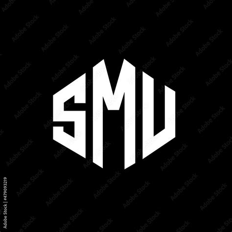 SMU letter logo design with polygon shape. SMU polygon and cube shape ...