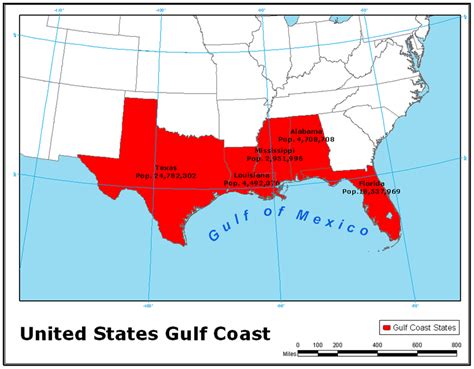 Map of the United States Gulf Coast. Source: Map created by Jessica ...