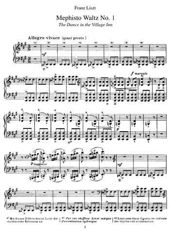 Mephisto Waltz No.1, S.514 free sheet music by Franz Liszt | Pianoshelf