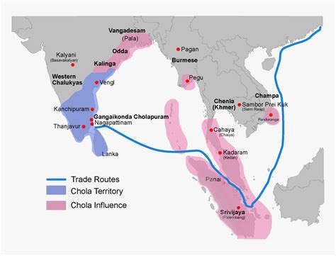 Chola Empire Map2 - Raja Raja Cholan Dynasty, HD Png Download - kindpng