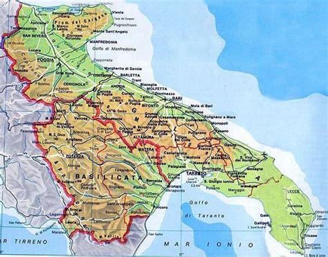 Map of Apulia | Idee per le vacanze, Mappa, Mappa dell'italia