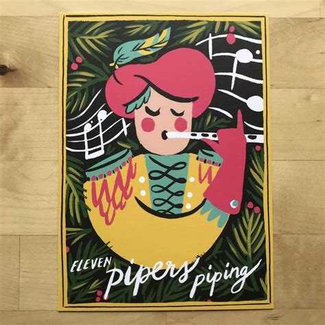 Eleven Pipers Piping Postcard | The Postcard Maven