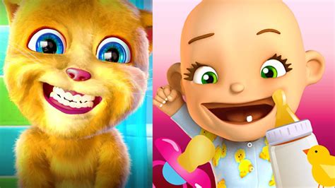 Kids cartoons Talking Babsy Baby vs My Talking Ginger new full episode - YouTube