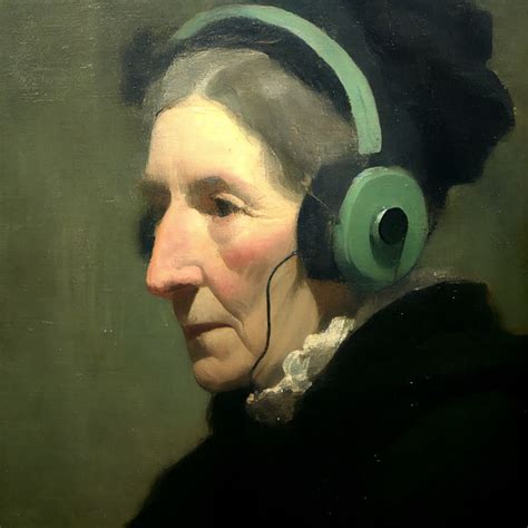 Whistler’s Mother with Headphones, limited art print for sale ...