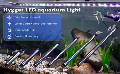 hygger Full Spectrum Aquarium LED Light with 10 Levels of Brightness for Freshwater & Plants