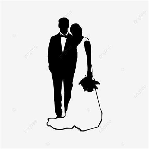 Wedding Silhouette Illustration Vector Design, Wedding Silhouette ...