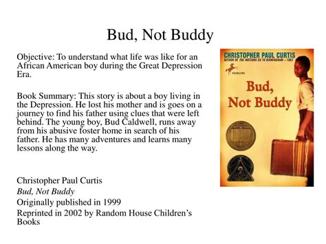 PPT - Bud, Not Buddy PowerPoint Presentation, free download - ID:2814141