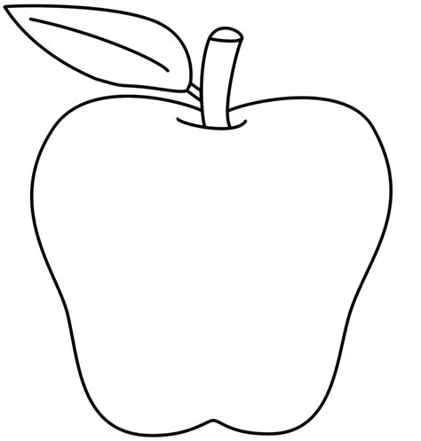 Apple Coloring Page Free Printable