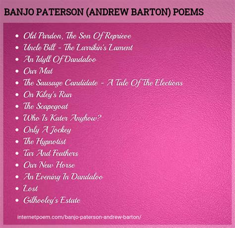 Poems of Banjo Paterson (andrew Barton) | p 3