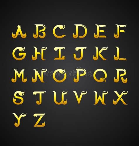 the alphabet is made up of gold foil