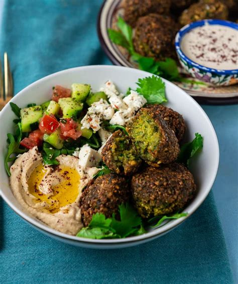 Mediterranean Falafel Bowl with Tahini Yogurt Sauce - The Little ...