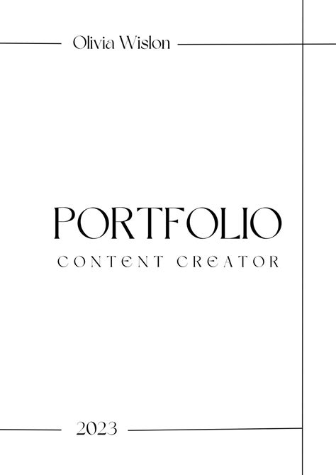 Graphic Design Portfolio Cover Page Examples