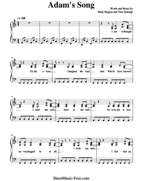 Blink 182 Sheet Music – Download