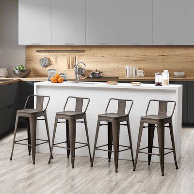 Metal Bar & Counter Stools (Set Of 4) - Wayfair | Havenly