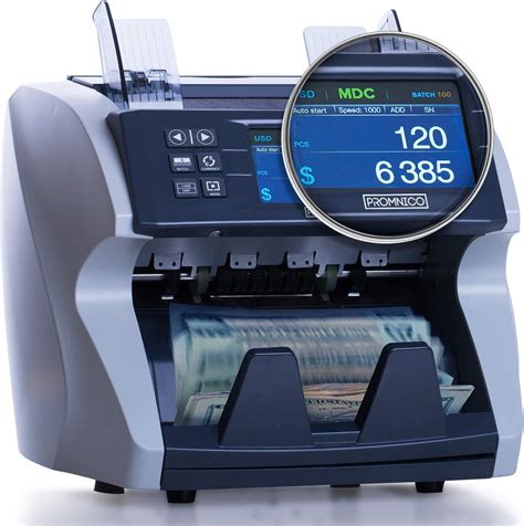 Buy Promnico Money Counter Machine - [ 2023 Upgrade ] Bank Grade Mixed Denomination Bill Counter ...