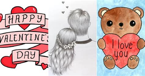 25 Easy Valentine’s Day Drawing Ideas - How to Draw