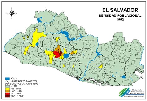 El Salvador Population Density Map