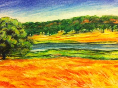 Chalk Pastel Oklahoma Landscape Oklahoma Scenery, Abstract Figure Art ...