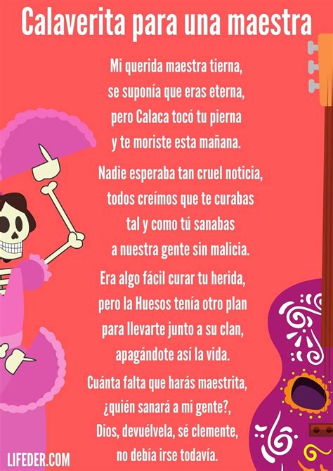 20 calaveritas literarias cortas para niños y maestros (con imágenes)