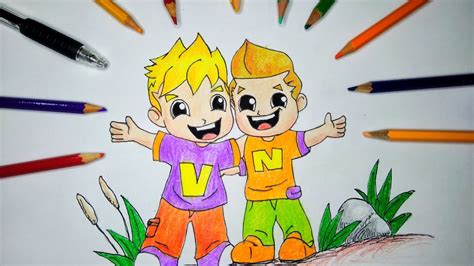 Draw vlad and niki cartoon - YouTube