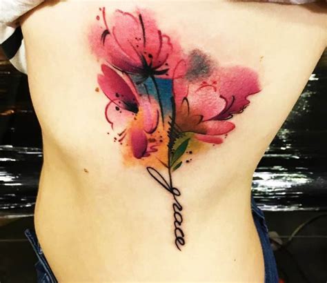 Watercolor Flowers tattoo by Jackson Tattoo | Post 17205